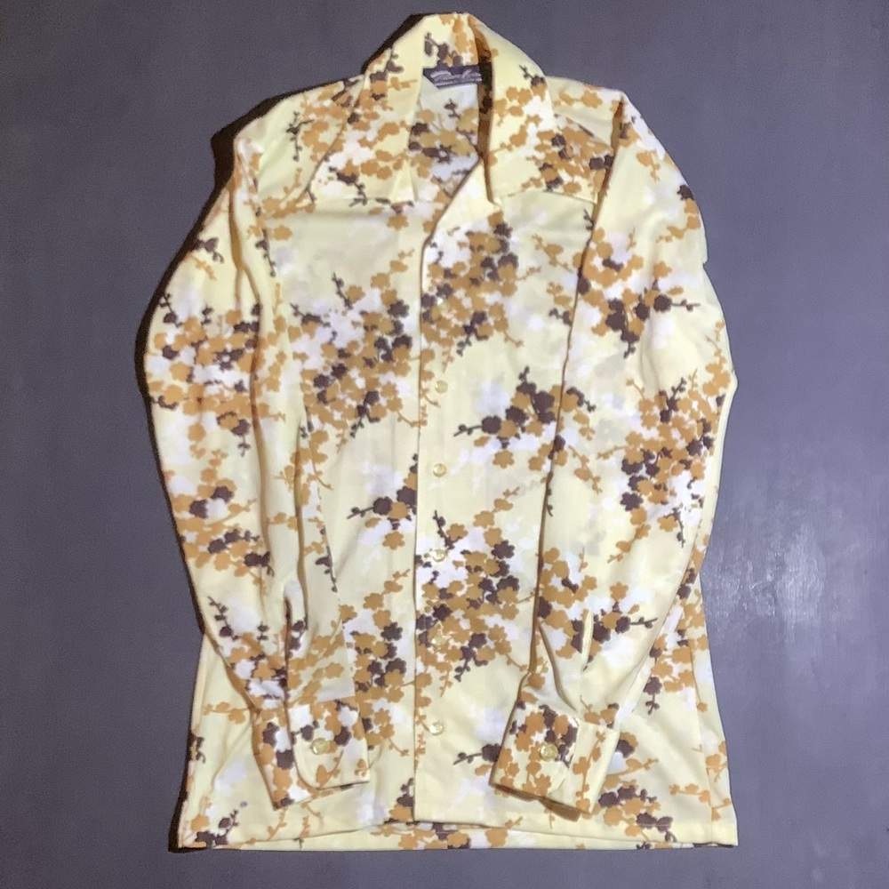Vintage Prince Igor Long Sleeve Men’s Button Down Disco Shirt | 1970s | Size S